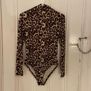 Leopard print body suit